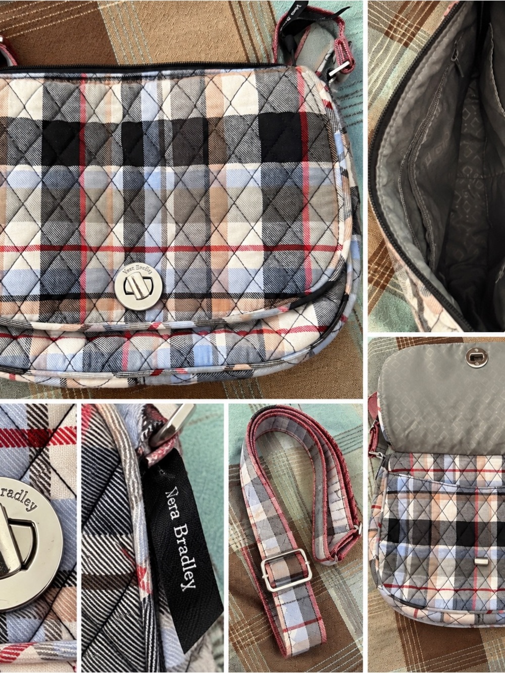 Vera Bradley Quilted Crossbody in Perfectly Plaid